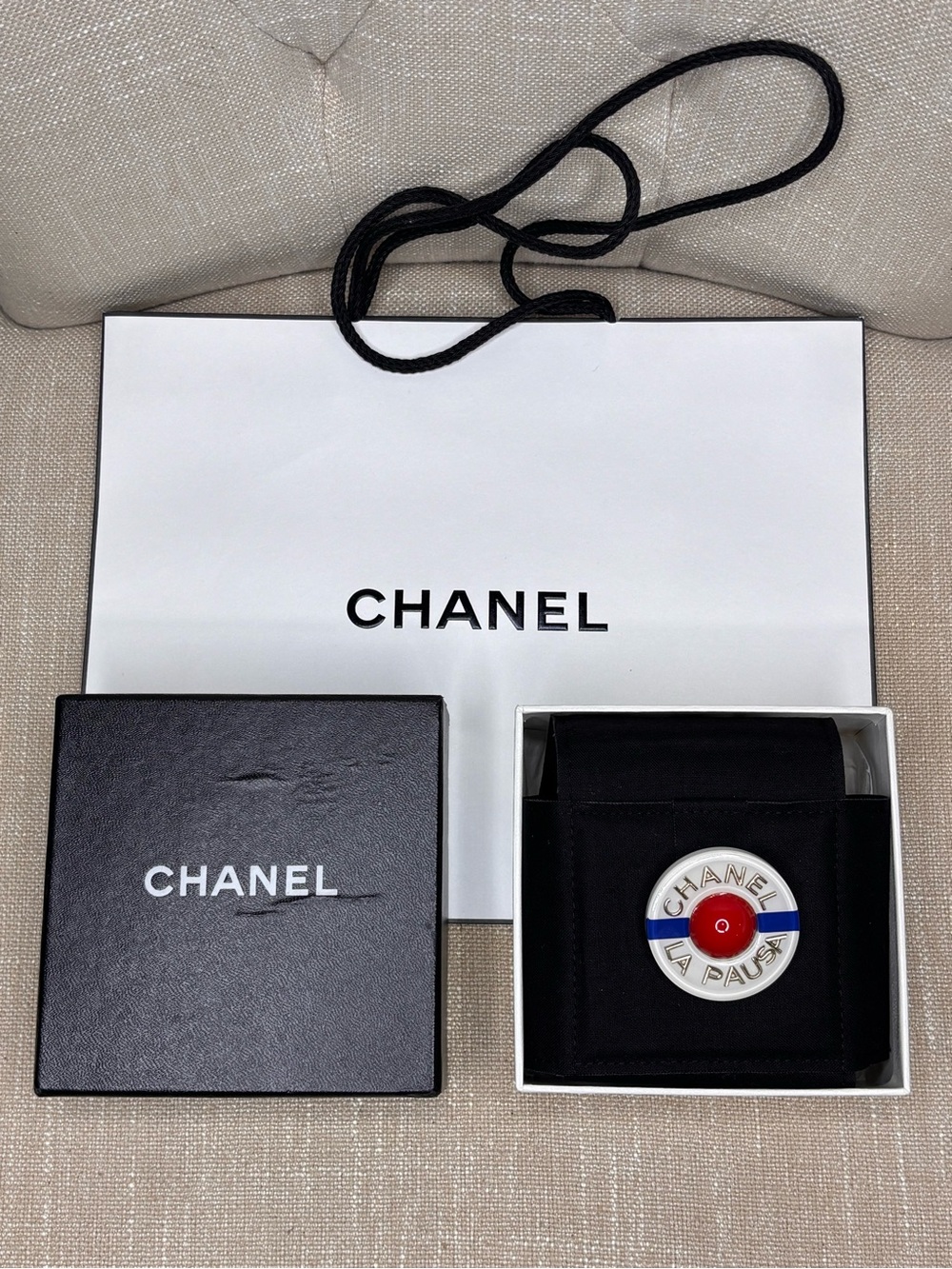 Authentic CHANEL cruise collection La Pausa pin brooch